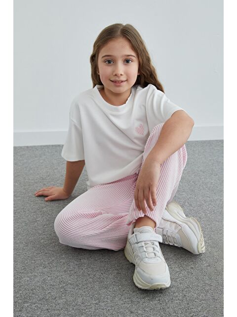 Fullamoda Çizgili Bisiklet Yaka Kız Çocuk 2 Li Takım - S000520392-20024