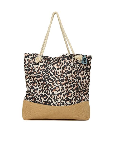 Bagmori Baskılı Jüt Garnili Plaj Çantası - S000420736-19351