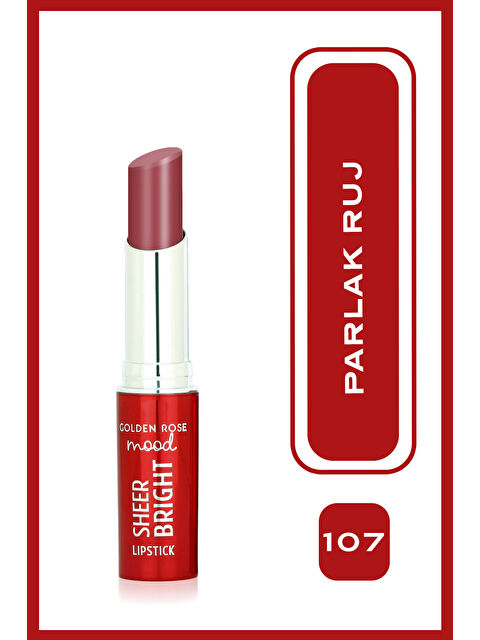 GOLDEN ROSE Mood Sheer Parlak Ruj No:107 Mood Mauve