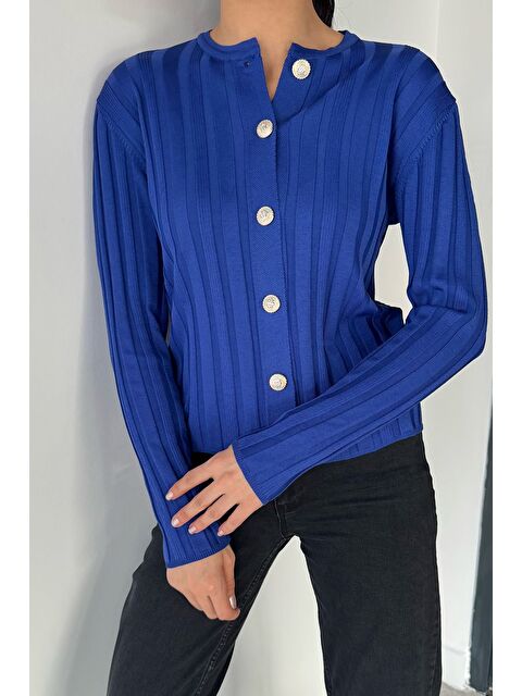 Gülseli Kadın Düğme Detaylı Triko Hırka (m-l-xl Uyumludur) - S000469778-23710