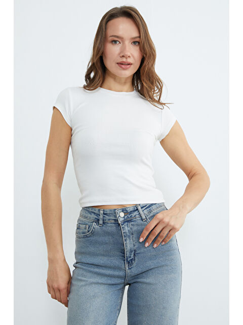 Fullamoda Basic Bisiklet Yaka Tişört - S000527493-20063