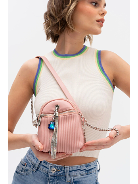 Matthew Cox Zincir Aksesuar Detaylı Kadın Çapraz Çanta BYN1040 - S000504045-20024