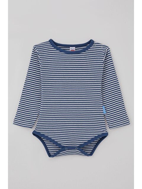 Breeze Erkek Bebek Çıtçıtlı Zıbın Body Çizgili İndigo (9 Ay-3 Yaş) - S000527014-23093