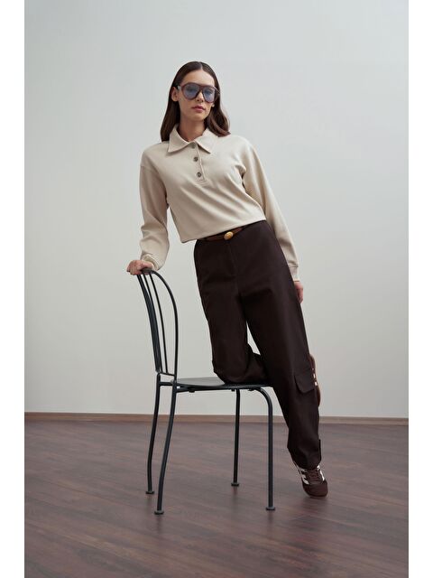 ALLDAY Acı Kahve-Gabardin Kargo Pantolon - S000501606-19413