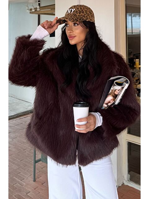 Gülseli Kadın Astarlı Kürklü Kısa Mont - S000445232-19413