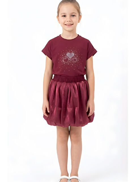 Modanino Kız Çocuk Janjanlı Şifon Balon Etekli Takım 3-10 Yaş 12641DS