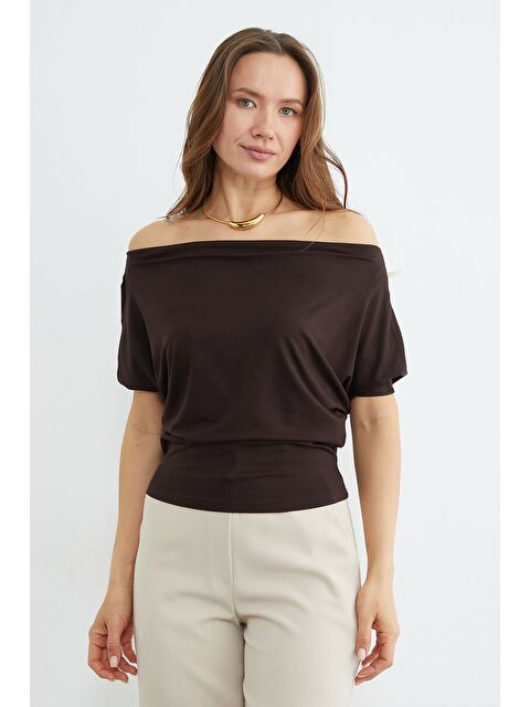 Fullamoda Yarasa Kol Kayık Yaka Bluz - S000520588-19413