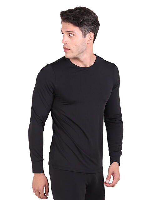 D'S damat North Ice Bisiklet Yaka Erkek Thermal İçlik SİYAH - S000532365-19351