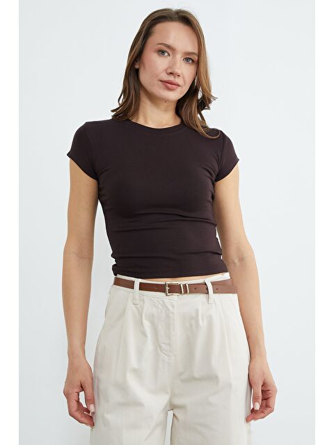 Fullamoda Basic Bisiklet Yaka Tişört - S000527493-19413