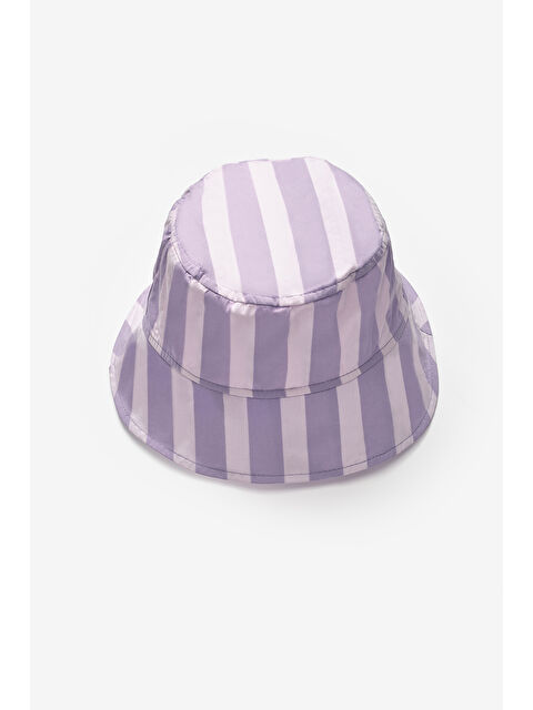 Le Mabelle Lila Çizgi Desenli Çocuk Bucket Şapka - S000513677-17878