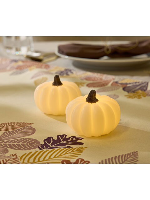 Tchibo LED Gerçek Mum, Balkabağı, 2 Adet - S000464776-26865