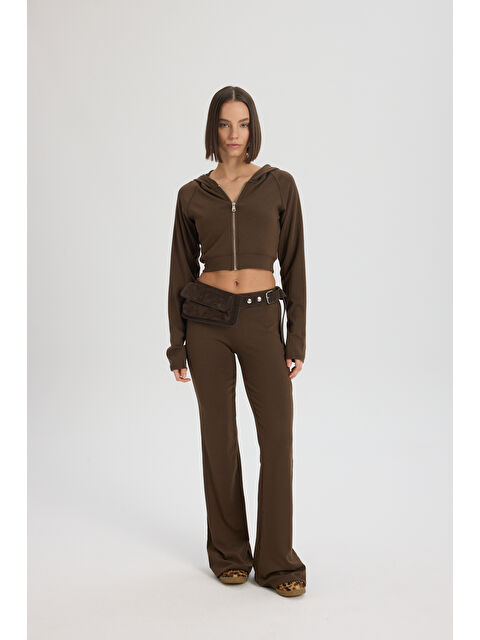 Mai Collection Remy Fermuarlı Kahve Eşofman Takım - S000527479-19413