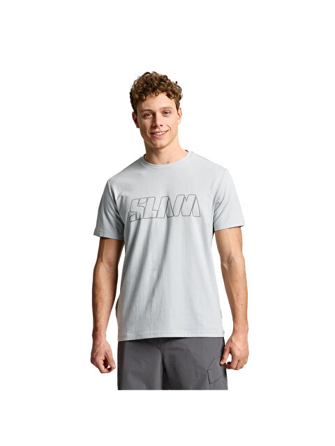 Slam Logo Erkek Gri Tişört - S000489189-20600