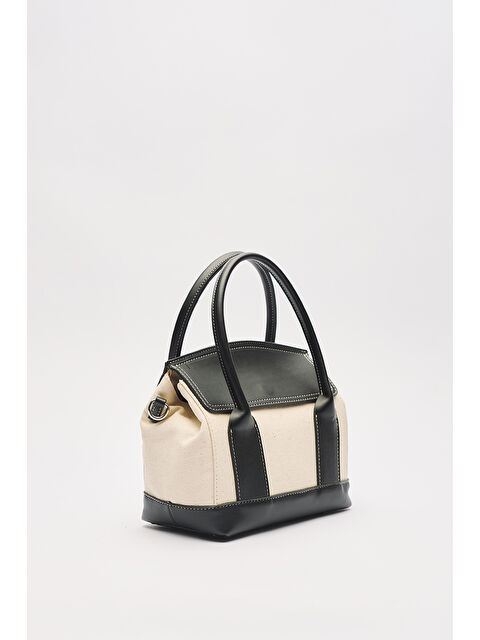 Manuka Ruth Kapaklı Mini Kanvas Çanta Siyah