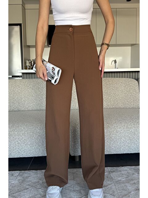 Gülseli Kadın Bol Paça Kumaş Pantolon - S000445234-19413