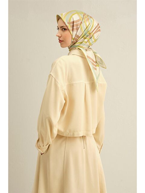 ARMİNE Desenli Saf İpek Sura Eşarp 9333 33 - S000500465-19928