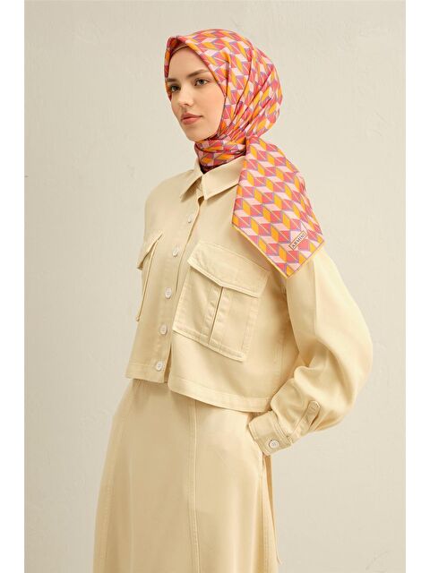 ARMİNE Klasik Desenli Saf İpek Sura Eşarp 9309 81 - S000500467-22000