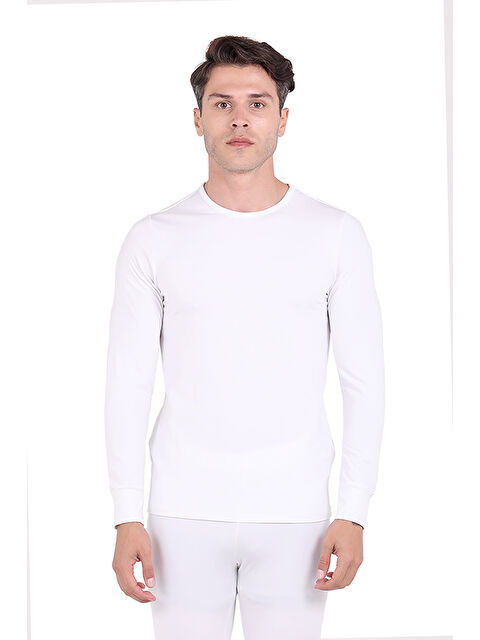 D'S damat North Ice Bisiklet Yaka Erkek Thermal İçlik BEYAZ