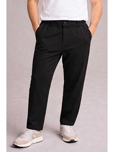 Remsa Büyük Beden Erkek Fermuar Detay Battal Pantolon 1171 Siyah - S000516563-19351