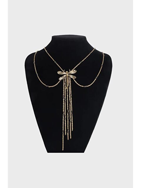 New Obsessions İkili Yusufçuk Uçlu Uzun Çelik Kolye - S000397565-20076