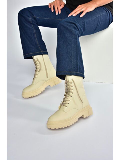 Fox Shoes Bej Kadın Bot V973192401 - S000442105-19928