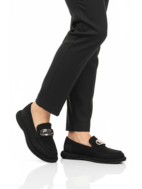 Ayakmod Siyah Süet Kadın Casual Ayakkabı 547828 Z - S000469231-22238