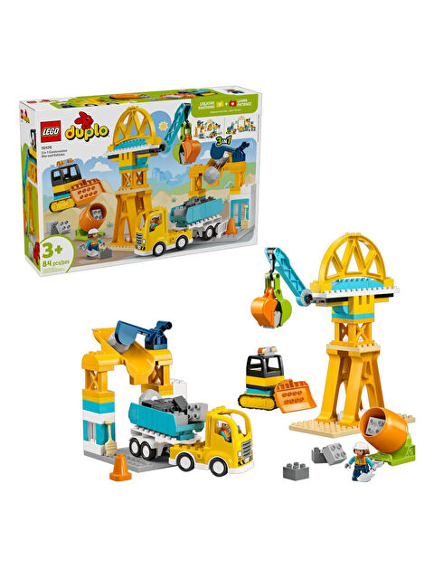 Lego DUPLO Kasabası 3'ü 1 Arada İnşaat Sahası ve Araçları 10476