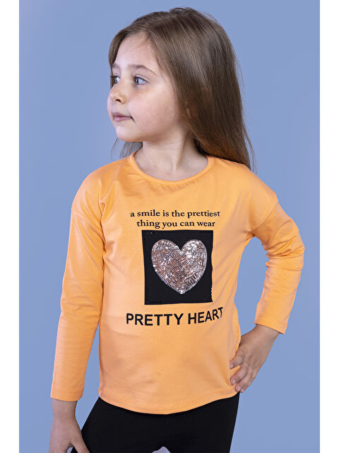 Toontoykids Kız Çocuk Pul İşlemeli Baskılı Tişört - S000500089-20013
