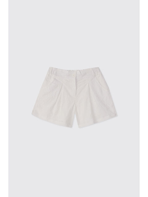 Panço Kız Çocuk Beyaz Şort