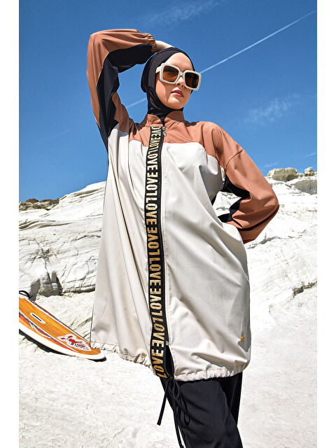 Adasea UV Korumalı Spor Elastan Tam Kapalı Tesettür Mayo 1211 Siyah10 - S000396113-19351