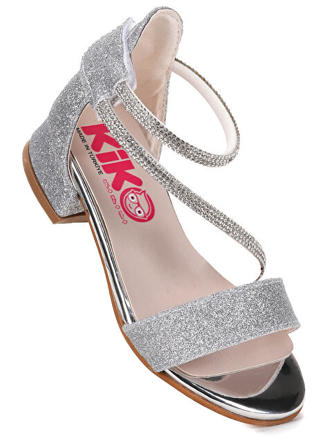 Kiko Kids Yada Kum Simli Kız Bebek 2 Cm Topuklu Sandalet Abiye Ayakkabı - S000436904-18105