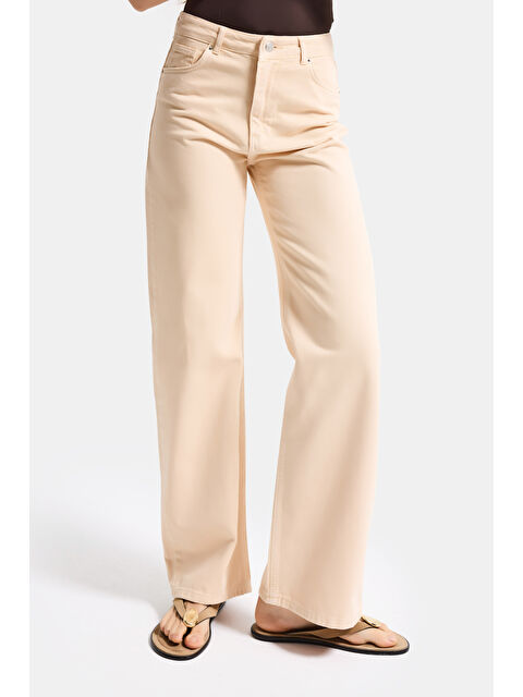 It's Basic Kadın Raw Doris 6s6-57 Straight Fit Yüksek Bel Denim Jean