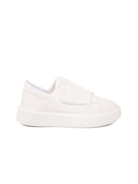 Ayakmod Beyaz Cırtlı Hafif Kadın Spor Ayakkabı 2056 G