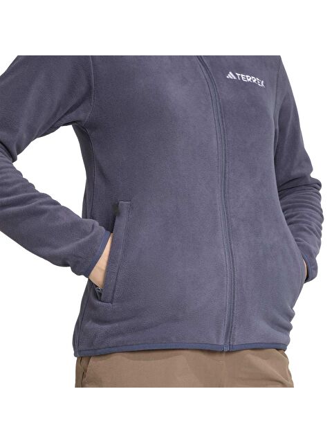 Adidas MT Esseantials Full Zip Fleece Kadın Mor Dik Yaka Ceket - S000440212-20042