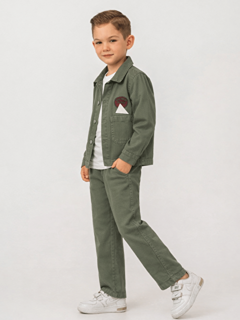 Alg Pamuklu Ceket Pantolon Tişörtlü Erkek Çocuk 3lü Jean Takım - S000497790-18194