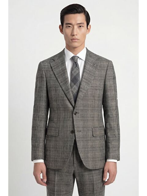 Sabri Özel Giotelli Siyah 6 Drop Polyester Viskon Karışımlı Erkek Takım Elbise - S000523795-19351