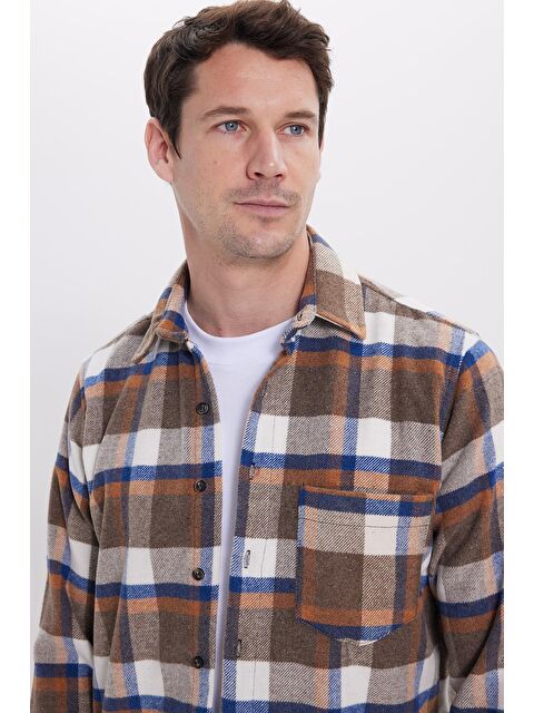 TUDORS Erkek Regular Fit Rahat Kesim Kışlık Kareli Oduncu Gömlek - S000523472-23173