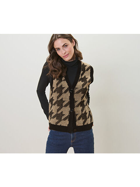 Tchibo Kadın Örgü Yelek, Kazayağı - S000486283-19413