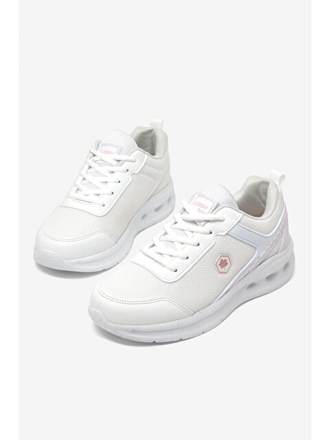 TONNY BLACK Kadın Beyaz Pembe Rahat Kalıp Hafif  Konforlu Sneaker