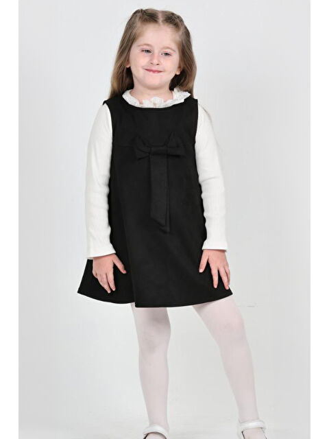 Eftelya Kız Çocuk Süet Kumaş 2'li Elbise (Elbise+Bady Bluz)12177 - S000361552-19351