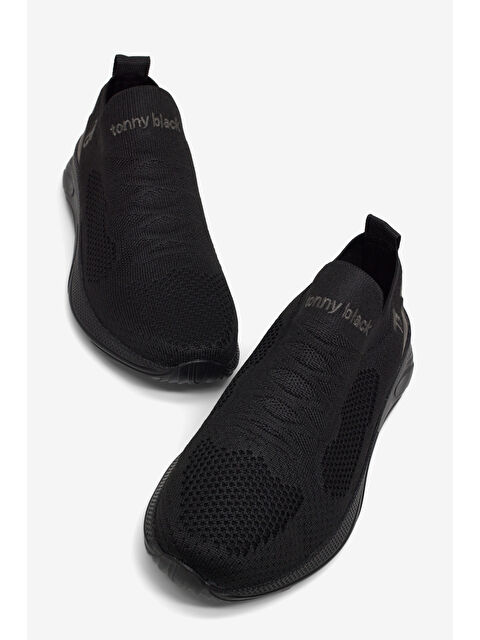 TONNY BLACK Erkek Siyah Eva Taban Rahat Kalıp Günlük Spor Ayakkabı