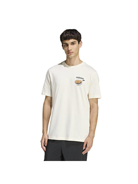 Adidas Cookie Erkek Ekru Yuvarlak Yaka Tişört - S000527017-19965