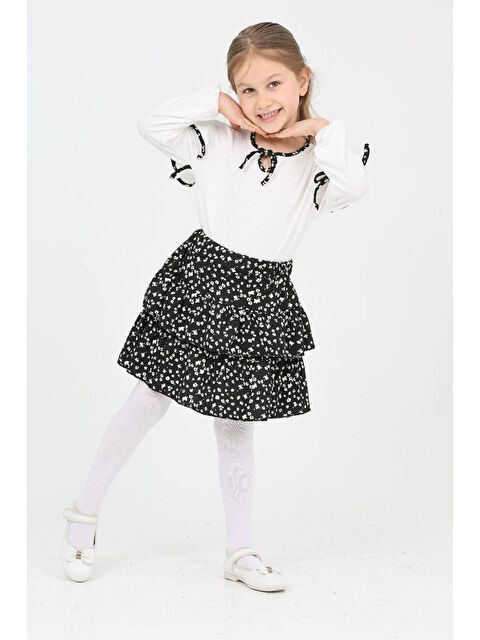 Eftelya Kız Çocuk Bürümcük Etekli ve Bluzlu 2li Elbise (Etek+Bluz) 12189 - S000363977-19351