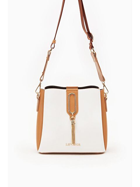 LEVİDOR Beyaz Camel Kadın Omuz Çantası 930126 - S000404318-17219
