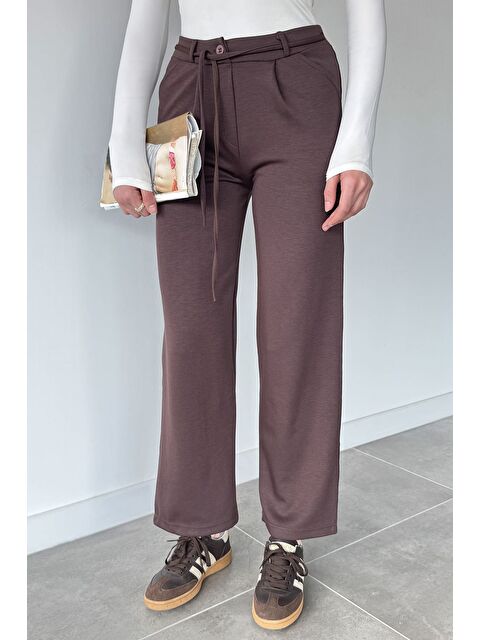 Gülseli Düğmeli Palazzo Pantolon