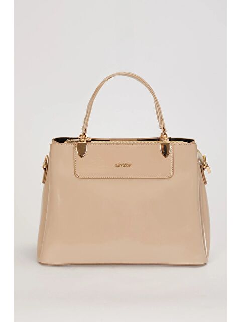 LEVİDOR Vizon Rugan Kadın El ve Omuz Çantası 930120 - S000469217-455