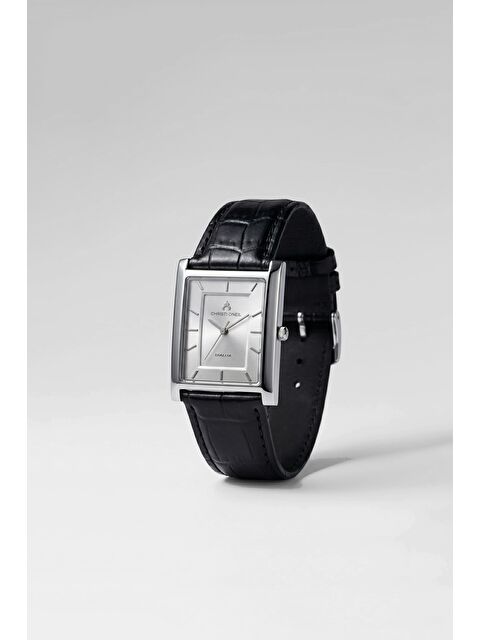 Abluka Online Erkek Milano Dikdörtgen Deri Kordon Kol Saati Siyah