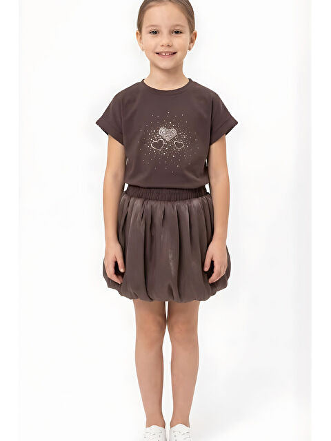 Modanino Kız Çocuk Janjanlı Şifon Balon Etekli Takım 3-10 Yaş 12641DS