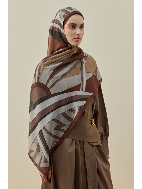 Remsa Mucci Kadın Şal 2611 Kahve - S000527504-19413