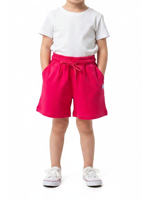 Toontoykids Kız Çocuk Beli Bağlamalı Çiçek Nakışlı Şort 25032
